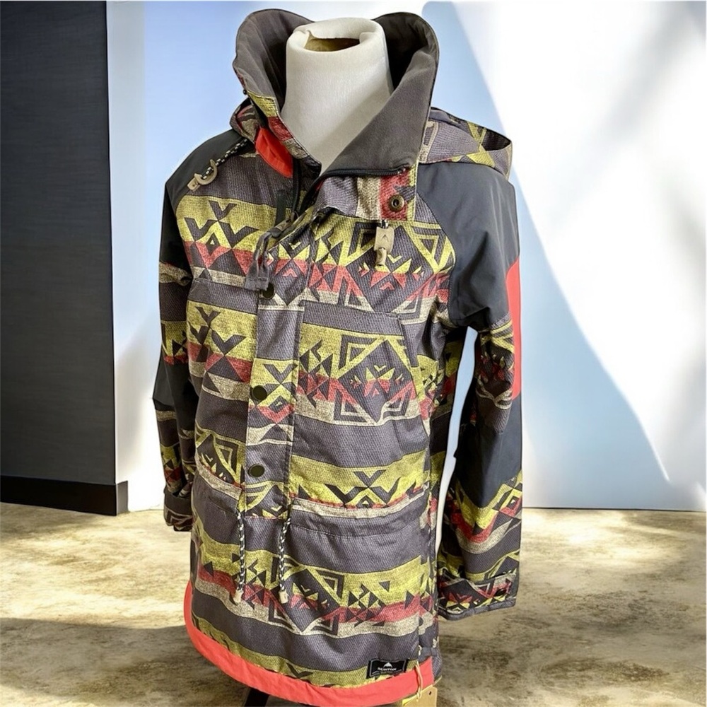 Burton Cinder Anorak Patterned Ski Jacket with Hood NWT